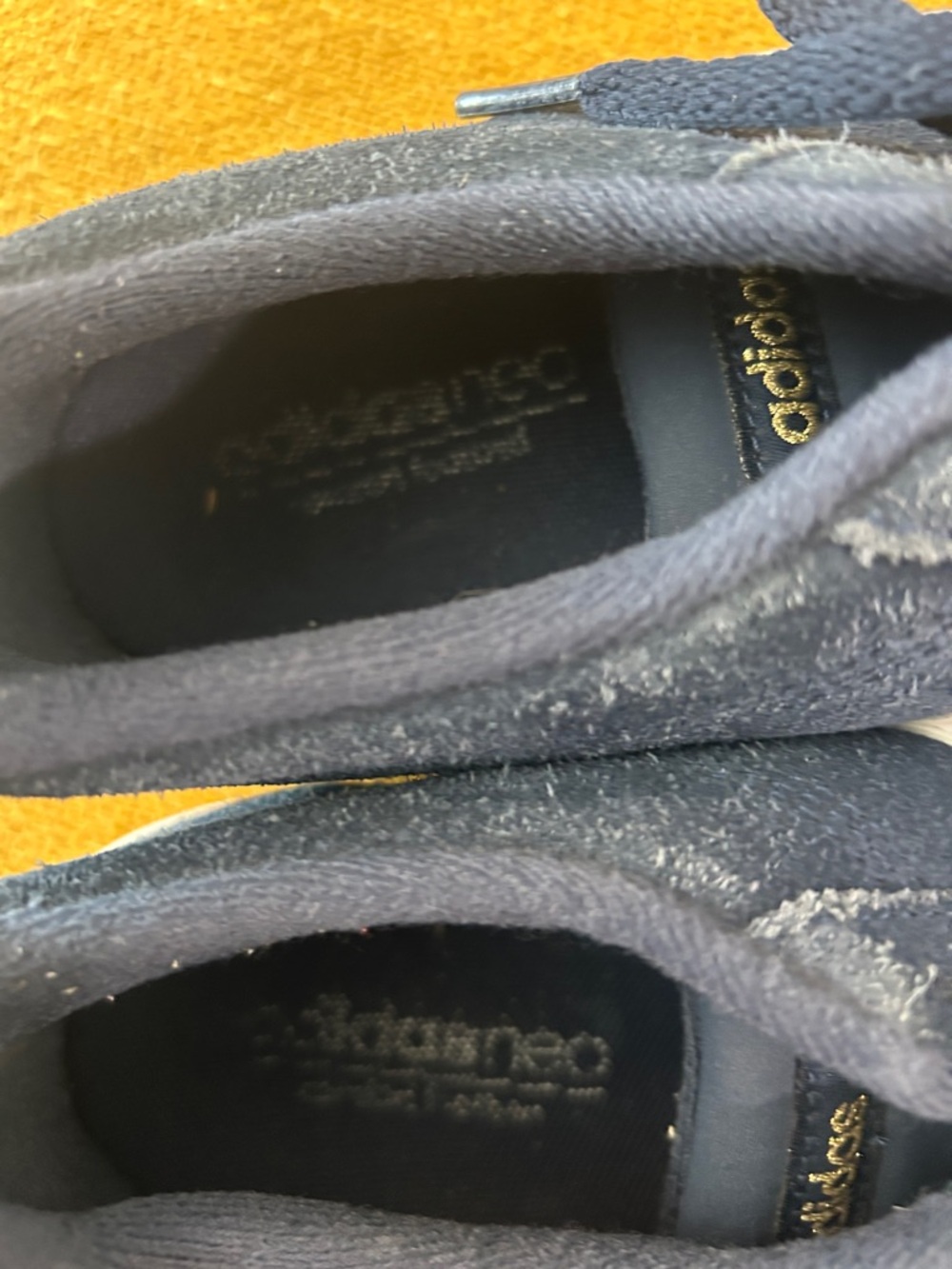 adidas Navy Suede Sneakers with White Stripes - Picture 5 of 6